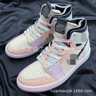Baojie Fit AF1AJ1 Розовый Зеленый Фиолетовый Цвет Шить Макарон Пасхальные шнурки