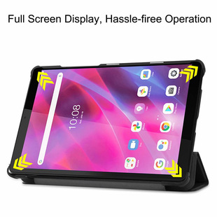 Подходит для Lenovo Tab M8 (3-го поколения), плоский кожаный чехол с тройным складыванием