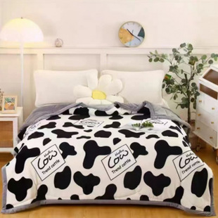 Double-sided velvet quilt milk velvet spring and autumn student person thickened double soybean machine double-sided velvet autumn and winter warm