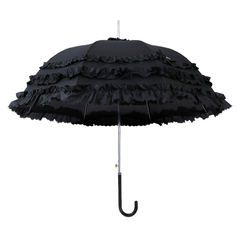Cross-border lace parasol, Lolita umbrella, long-handled umbrella, bridal umbrella, sun umbrella, sun protection umbrella, manual rain umbrella