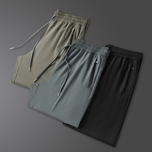 2025 summer new casual pants men's straight trousers men's middle-aged father thin men's plus size men's wholesale