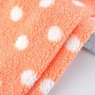 Spot grain velvet polka dot printed plush two-color wool clothing toy handbag fabric printed fabric