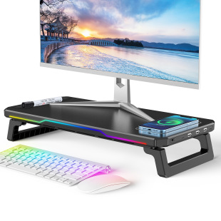 Беспроводная зарядная подставка для дисплея RGB настольная электрическая гонка усиленная рама расширенная складная большая пластиковая подставка для компьютера