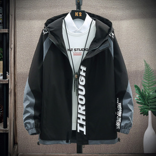 Men's Jacket Men's Spring and Autumn New Functional Style Work Jacket Men's Korean Fashionable Hooded Spring Clothes