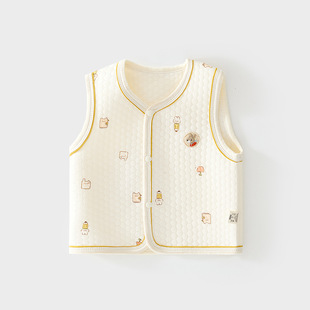 Baby Warm Vest Autumn and Winter Baby Cotton Vest Children's Waistcoat Newborn Cotton Belly Top