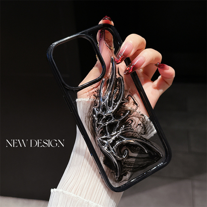 Cool, dark-themed Alien Wings Case for iPhone 17, 16/15 Pro Max, Drop Protection