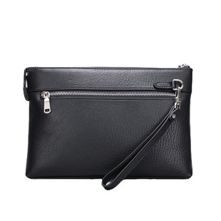 Genuine Leather Clutch Bag Men's 2023 New Clutch Bag Top Layer Cowhide Men's Casual Handbag Business Fashion Clamp Bag