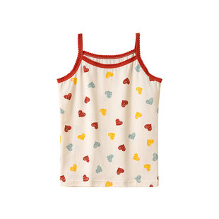 Baby's Vest Pure Cotton Class A Girl's Summer Vest Thin 5A Antibacterial Pure Cotton Camisole Girls' Children's Vest