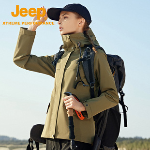 Jeep Jeep куртка женский ветрозащитный водонепроницаемый 2025 осень-зима на открытом воздухе спортивная куртка спортивная куртка тонкая ветровка