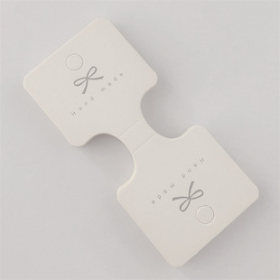 4.5*12cm folding card paper ~ adult children's hair rope paper card bow white flower hair accessories DIY hanging