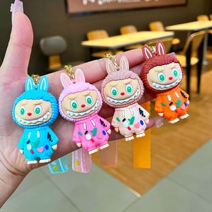 Cross-Border Sweatshirt Laba Creative Doll Car Keychain Couple School Bag Pendant Cartoon Small Gift Keychain