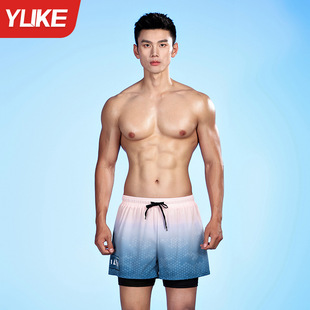 Swimming trunks men's anti-embarrassment 2024 New loose plus size quick-drying beach hot spring swimsuit professional training suit