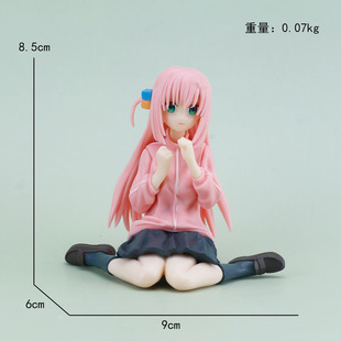 Pressed bubble noodle lonely rock after the first beautiful girl hand car princess anime model ornaments two-dimensional