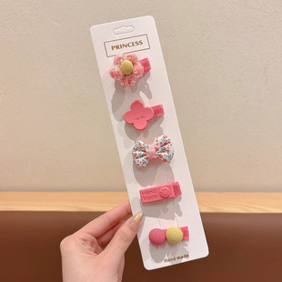 Baby baby hair clip does not hurt hair fetal hair clip cute super cute girl hair clip full cloth children's infant headdress
