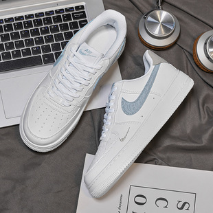 Air Force One Water Lake Blue aj мужская обувь низкая банда Quan Zhilong белый черный крючок af1 женская пшеничная обувь