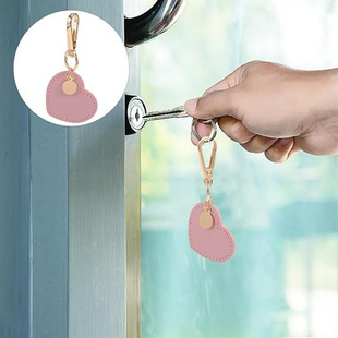 Cross-border in stock New PU Leather Peach Heart Keychain Bag Pendant Nordic Fashion Decorative Accessories