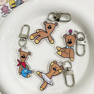 Acrylic Keychain Dinosaur Pendant Keychain Diy Animation Keychain Transparent Double-sided Acrylic Small Gift