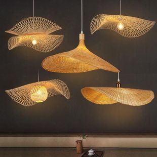Southeast Asia Bamboo Lantern Chandelier Creative Japanese Restaurant Hot Pot Restaurant Homestay Study Hotel Personalized Bamboo Art Roga
