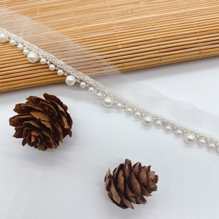 Pearl lace factory in stock wholesale beaded lace clothing cuff new handmade unilateral bead chain with accessories