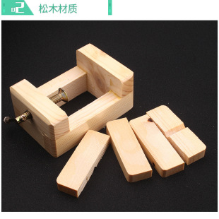 Woodworking Beech Large Printing Bed Carving Solid Wood Clamp Seal Stone Seal Fixed Seal Carving Set Tool