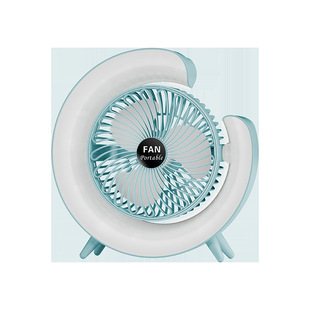 2025 new marquee color fan usb charging small fan office desktop student dormitory desk lamp fan