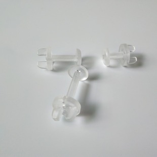 Manufacturer's new pc transparent plastic PC hand twist butterfly nut screw buckle transparent plastic screw stationery screw