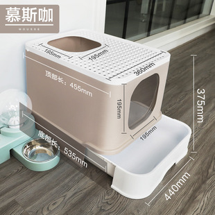 Cat litter box fully enclosed drawer top-entry anti-splash large oversized cat litter box cat toilet cat supplies