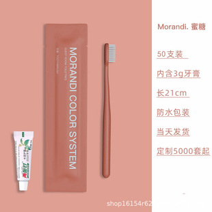 Disposable Toothbrush with Toothpaste Hotel Hotel Homestay Special Wholesale Household Hospitality Toiletries Full Set of Soft Wool