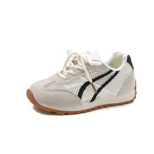 2025 spring and summer through net sneaker forrest gump shoes low-top shallow mouth breathable shoes for boys and girls lightweight versatile dopamine
