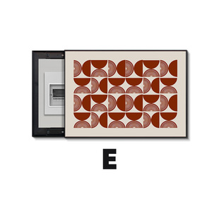 Light luxury meter box painting decorative painting distribution box strong electric box switch box modern simple punch-free switch
