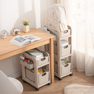 Factory in stock wholesale storage rack trolley movable storage rack desk floor bookshelf table storage