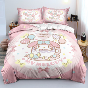 Yugui dog series three-piece bedding set 90-120g brushed cloth provide material package can be sent on behalf