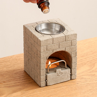 Square Cement Furnace Aromatherapy Furnace Essential Oil Lamp Furnace Aromatherapy Wax Furnace Household Candle Lamp Furnace Amazon Cross-border in stock