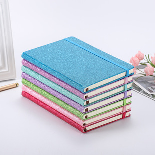 A5 Hard-Surface Notebook, Literary and Artistic Exquisite Straps, Personalized Creativity, Simple, Fresh, College Student Sequined Hand Ledger
