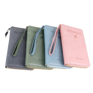 Cross-border 2024 New RFID Long Passant Holder Air Ticket Storage ID Bag Multifunctional Travel Zipper Passenger Bag
