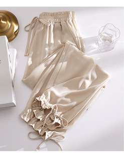 Han Feng Design Sense Ice Silk Sports Pants Women's Summer Thin Dipper Sense Loose Wide Leg Harlan Lantern Pants