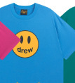 Trendy Brand DREW Classic Smiley Short-sleeved Summer Pure Cotton Casual Loose Men's Couple All-match T-shirt Ins