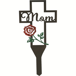 Cross-border New Products Memorial Pile Mark Outdoor Courtyard Black Sympathy Garden Butterfly Decoration Gift Cemetery Memorial Pile
