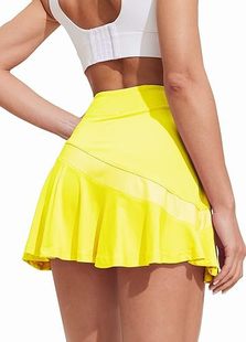 in stock Casual Fashion Yoga Skirt Running Anti-running Loose High Waist Slimming Yoga Sports Tennis Skirt