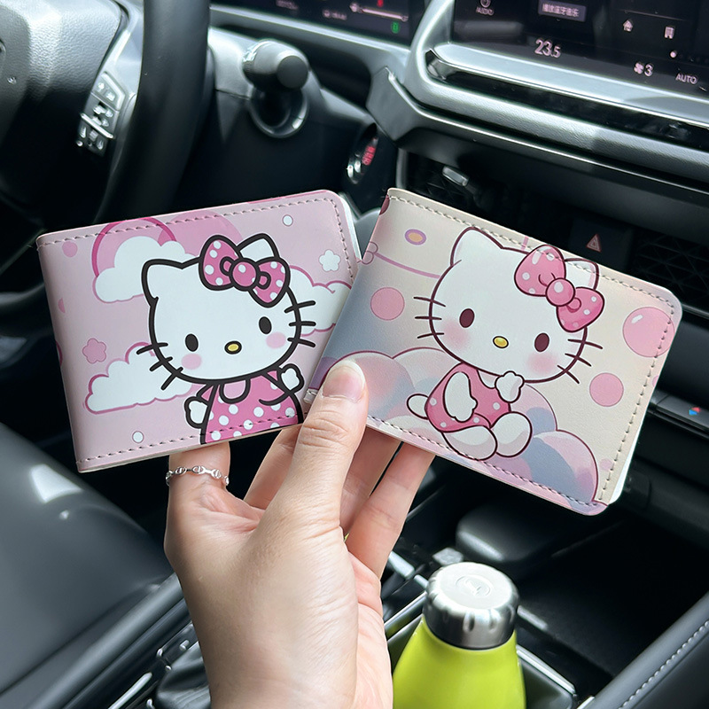 Cute Cat Pink Color Driver's License Protective Cover, Driving License and Vehicle Registration Card Two-In-One Leather Case, Card Holder, Document Cover