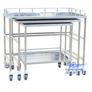 Factory 304 Stacked Surgical Equipment Car Three-in-one Stacked Set Equipment Set Car Stainless Steel Thickened Gloves Spot