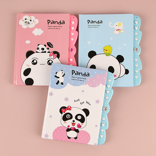 Cartoon password book Children's girl heart cute diary with lock student creative stationery wholesale notebook