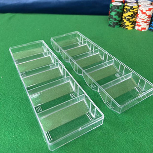 5-cell honeycomb translucent chip rack tray with lid storage box can hold 39/40/43/45mm chips