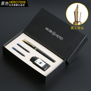 Hero Pen 7006 Pen Взрослый Бизнес Офис Знак Ручка Чернила Подарочная Коробка Костюм Металлическая Подарочная Ручка Надпись