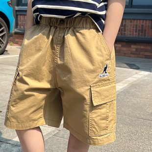2023 Japanese Style Trendy Brand Summer New Fashion Exquisite Embroidery All-match Workwear Shorts Boys' Zhongda Trendy Street
