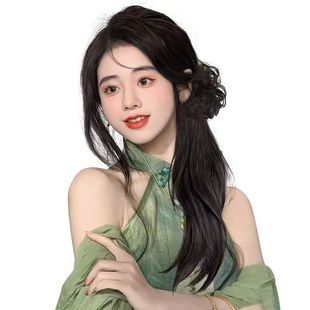Hanfu головной убор парик конский хвост новый китайский древний стиль парик косички национальный стиль ретро низкий конский хвост чонсам аксессуары для волос