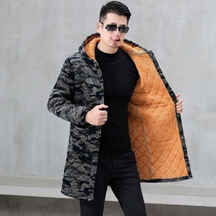 Men's work clothes autumn and winter fleece-lined thickened warm work protective clothing kitchen apron adult coverall men's cotton-padded clothes plus size