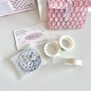 Adhesive Tape Invisible Tape Student Writing Translucent INS Wind Bubble Bag with Frosted Simple Packaging Sealing