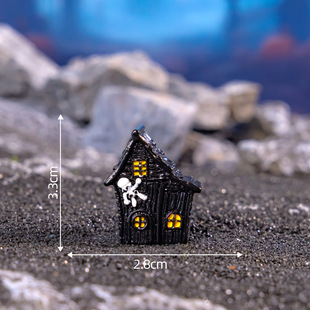 Creative Halloween model miniature decorations devil house scene building diy resin crafts small ornaments