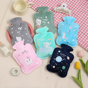 Large Plush Hot Water Bag for Students Portable Water Filling Warm Water Bag Cute Mini Hand Warmer for Girls to Warm Belly